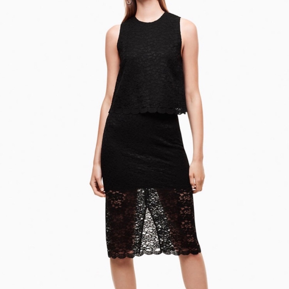 Aritzia Long lace skirt